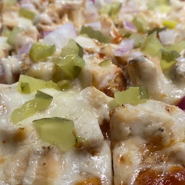 Chicken BBQ Pizza.